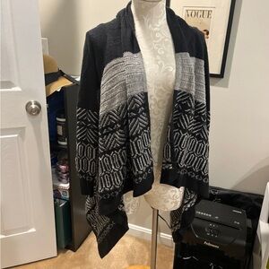 Merona cardigan black and grey